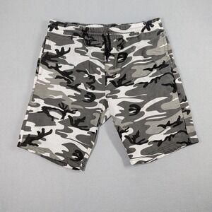 Rothco Sweat Shorts Mens 2XL Gray Camo Fleece Drawstring Elastic Waist